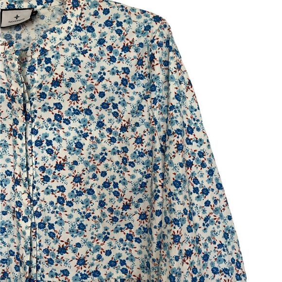 Tuckernuck Bluebell Floral Ditsy Calico Royal Shirt Dress Size XL - Picture 6 of 11